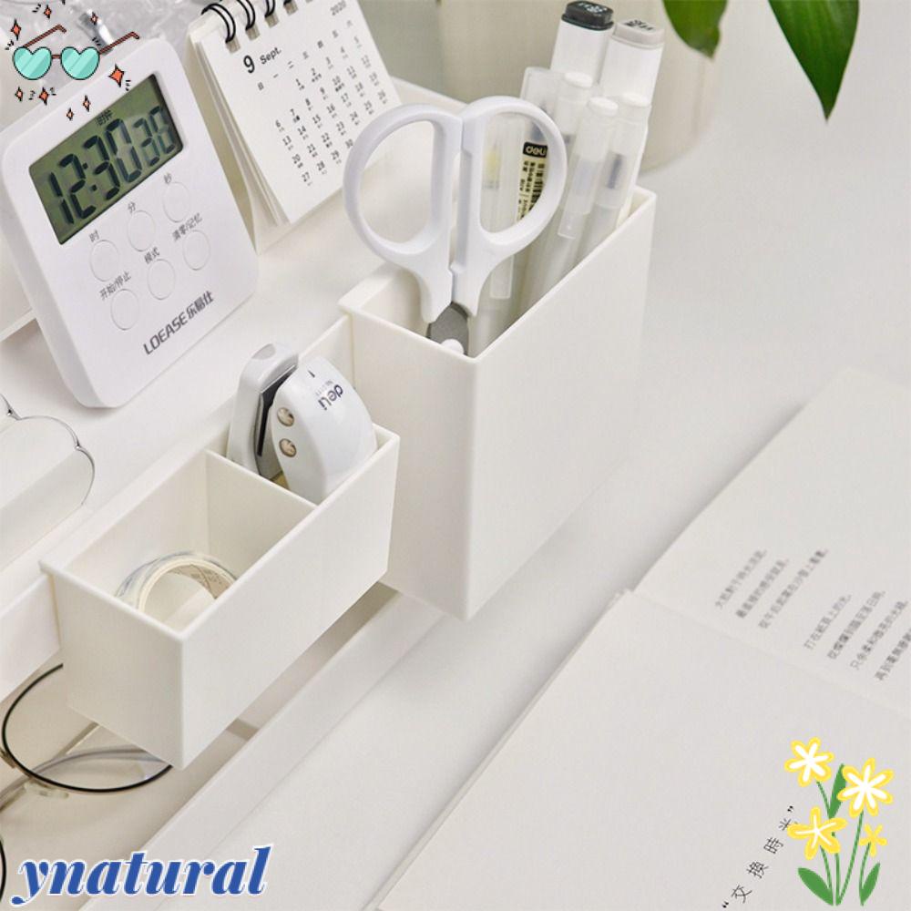 YNATURAL Giá Đỡ Bút Bằng Nhựa Treo Cạnh Bàn Tiện Lợi