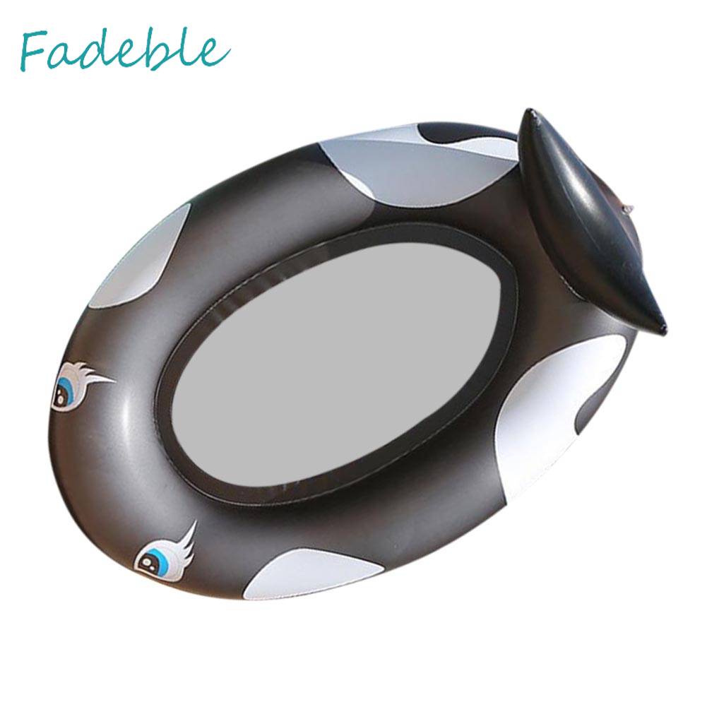 Phao Bơi Bơm Hơi Hình Cá Voi Màu Đen Bằng PVC Dành Cho Người Lớn