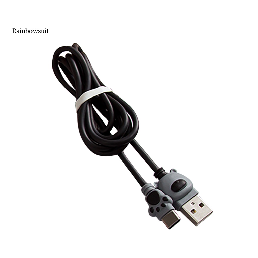 Dây Cáp Sạc Dữ Liệu TPE Type-C In Họa Tiết Hoạt Hình Chống Mòn Cho Điện Thoại