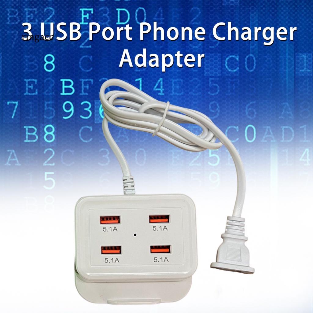 Bộ Sạc Điện Thoại RGA 3 Cổng USB Tiện Dụng