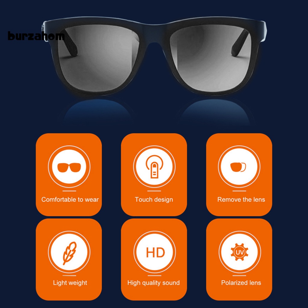 Kính Mát Kết Nối Bluetooth 50 Âm Thanh Không Dây Sạc Lại Được