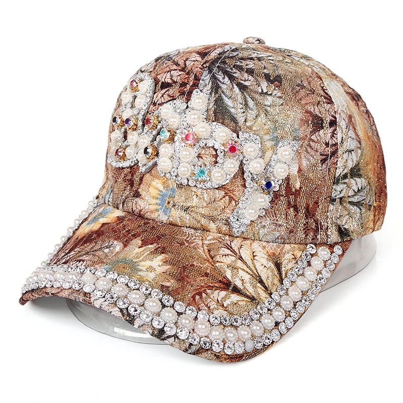 Mũ Lưỡi Trai Đính Đá Nhiều Màu Sắc Phong Cách Hàn Quốc Thời Trang Mùa Hè Cho Nữ