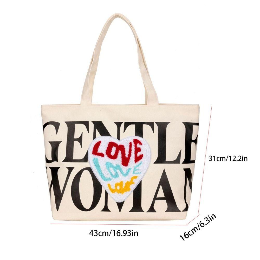 QQMALL Túi Xách Mua Sắm Vải Canvas In Họa Tiết Phong Cách Thái Lan Thời Trang Cho Nữ