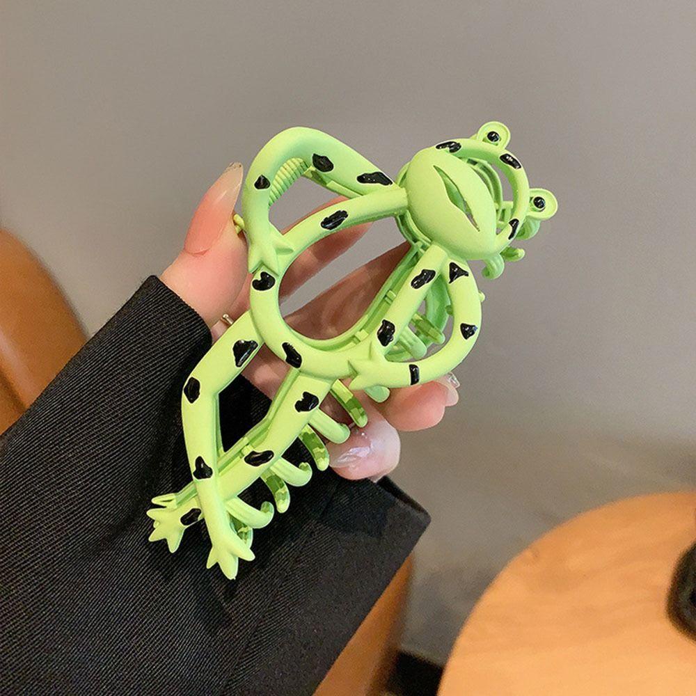 WMES15H Kẹp Tóc Móng Vuốt Ếch Rỗng Bằng Hợp Kim Đáng Yêu Phong Cách Hàn Quốc Cho Nữ