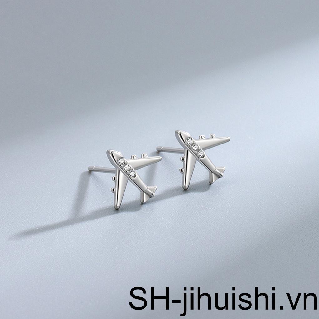 Khuyên Tai Bạc Sterling mini Hình Máy Bay Không Người Lái Cho Nữ Và Học Sinh