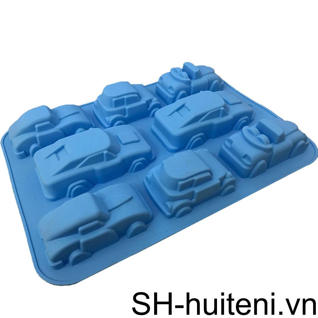 Khuôn Làm Bánh Kẹo 8 Ngăn Hình Xe Hơi Hoạt Hình Dễ Thương
