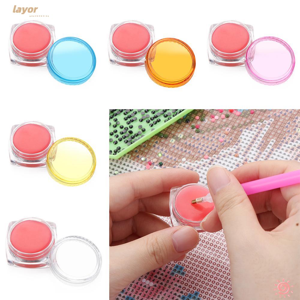 LAY Hộp Đựng Keo Dán Tranh Đính Đá Trang Trí Móng Nghệ Thuật Tiện Dụng