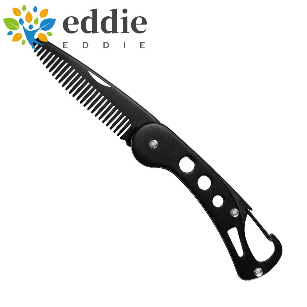26EDIE Lược Gấp Chải Râu Tạo Kiểu Chuyên Nghiệp Bằng Thép Không Gỉ Chống Tĩnh Điện Dành Cho Nam