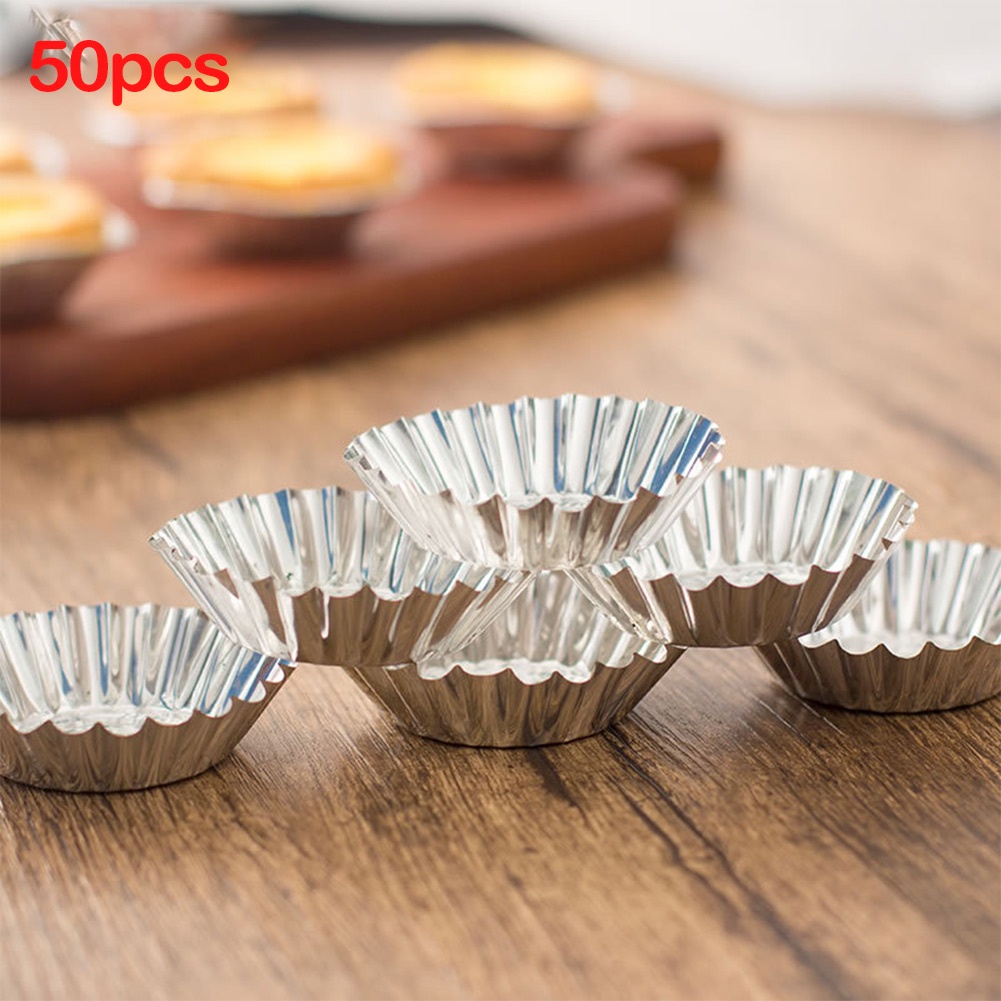 Set 50 Khuôn Làm Bánh Tart Trứng DIY