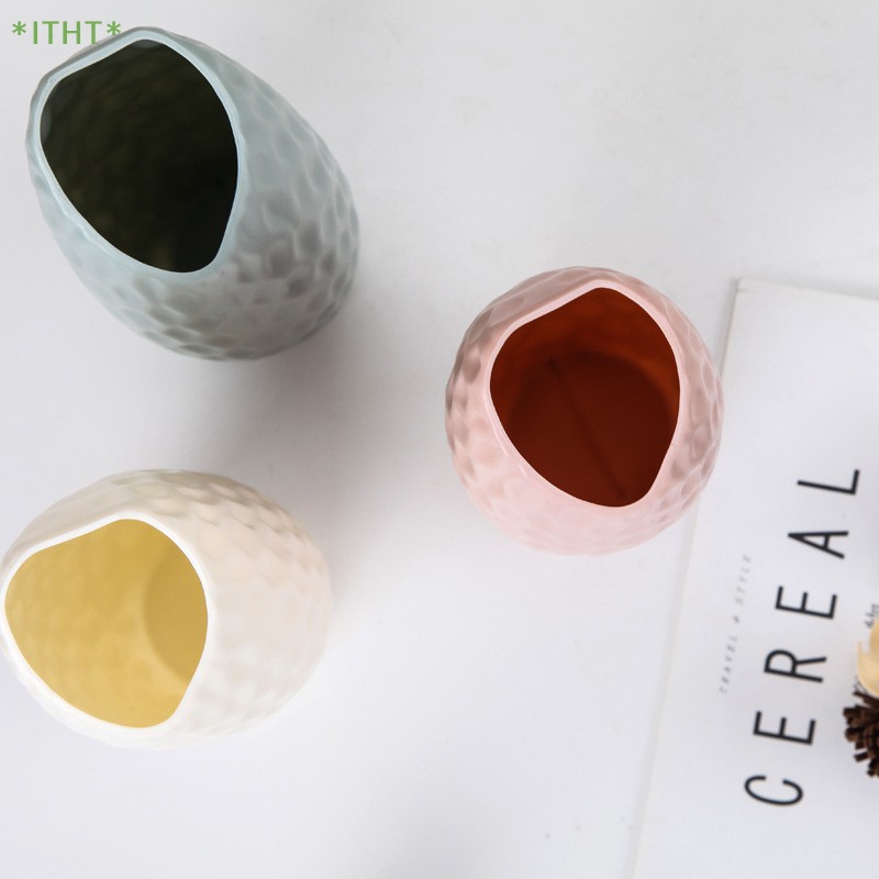 Chậu Hoa Bằng Nhựa Màu Trắng / Hồng / Xanh Lá Phong Cách Hiện Đại Dành Cho Trang Trí Nhà Cửa