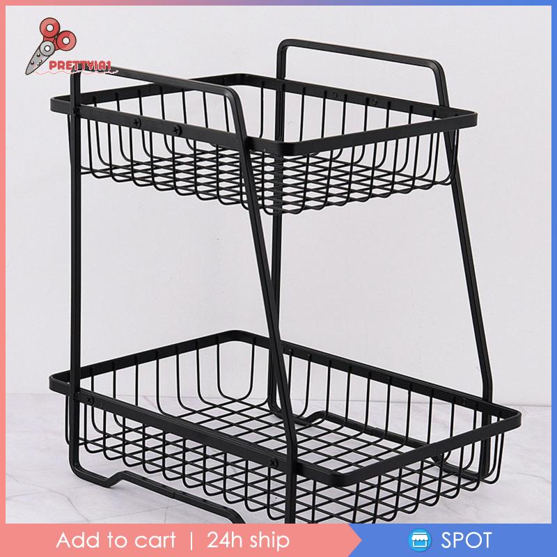 Giá Đỡ Trưng Bày Rau Củ Quả 2 Tầng Đa Chức Năng Cho Nhà Bếp