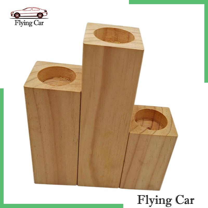 Chân Nến Bằng Gỗ Phong Cách Vintage Trang Trí Bàn Ăn / Phòng Tắm