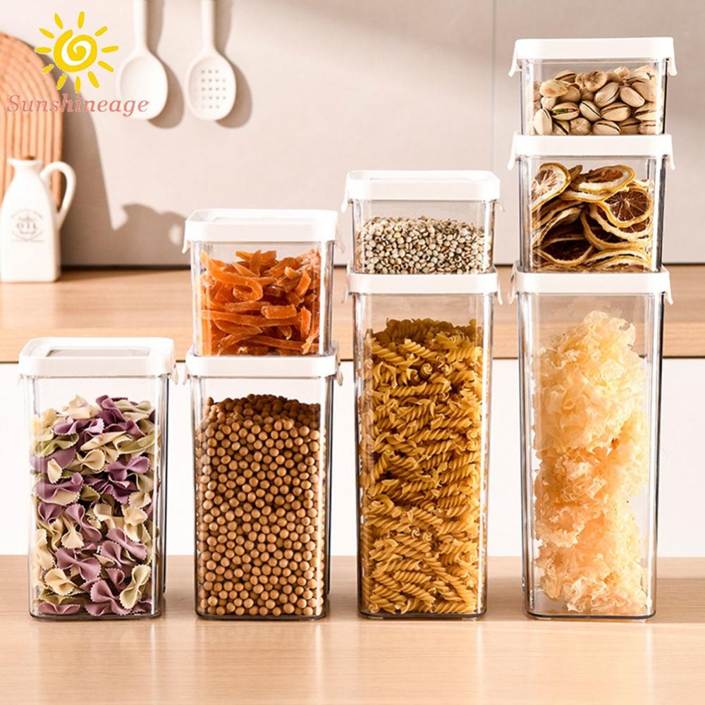 Hộp Đựng Thực Phẩm Kín Khí Bằng Nhựa Trong Suốt Có Nắp Đậy