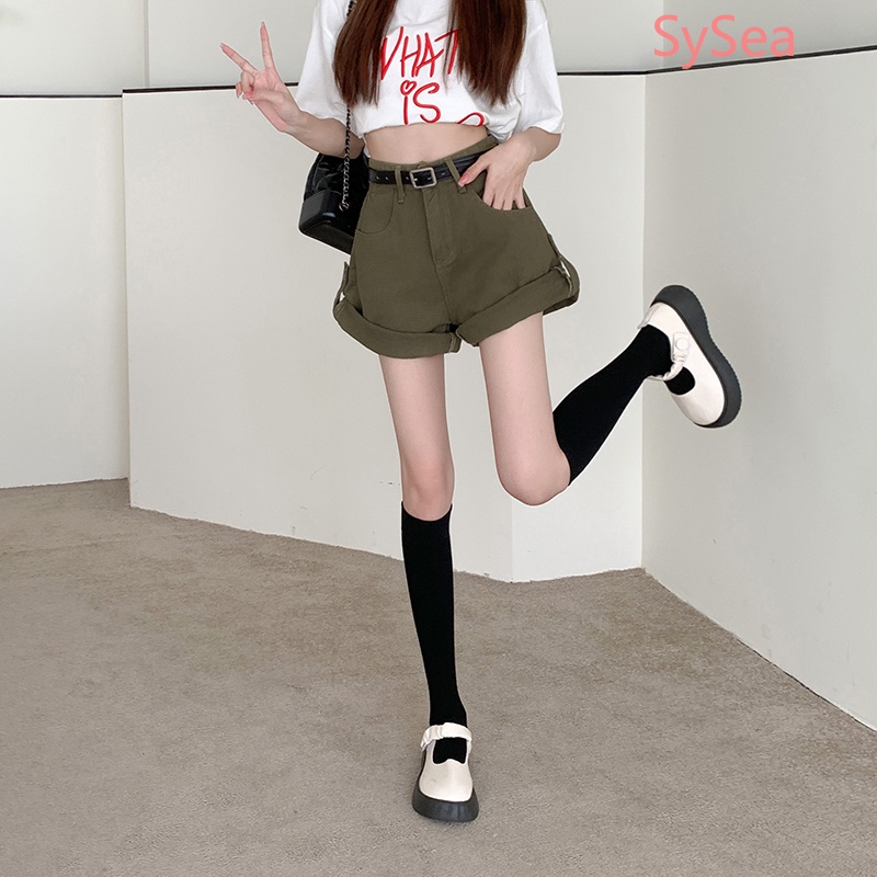 Quần Jeans Ống Rộng Lưng Cao Thời Trang Cho Nữ