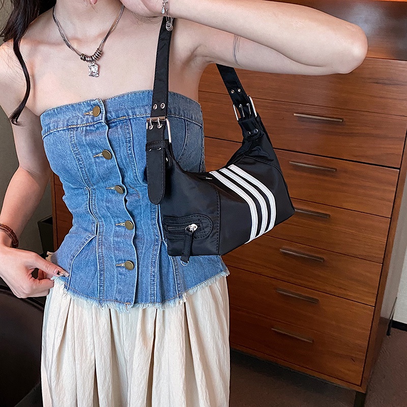 Túi Xách Đeo Vai / Kẹp Nách Chất Liệu Nylon Chống Thấm Nước Phong Cách Thời Trang Mỹ Dành Cho Nữ