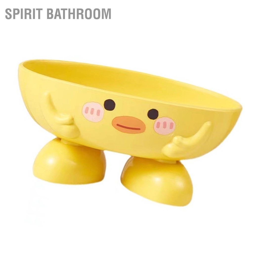 SPIRIT Bathroom Vịt Hộp Xà Phòng Cho Trẻ Em Hình Hoạt Dễ Thương Nhanh Khô Tăng Chiều Cao Giá Đựng Có Nhiều Lỗ Thoát Nước Tắm