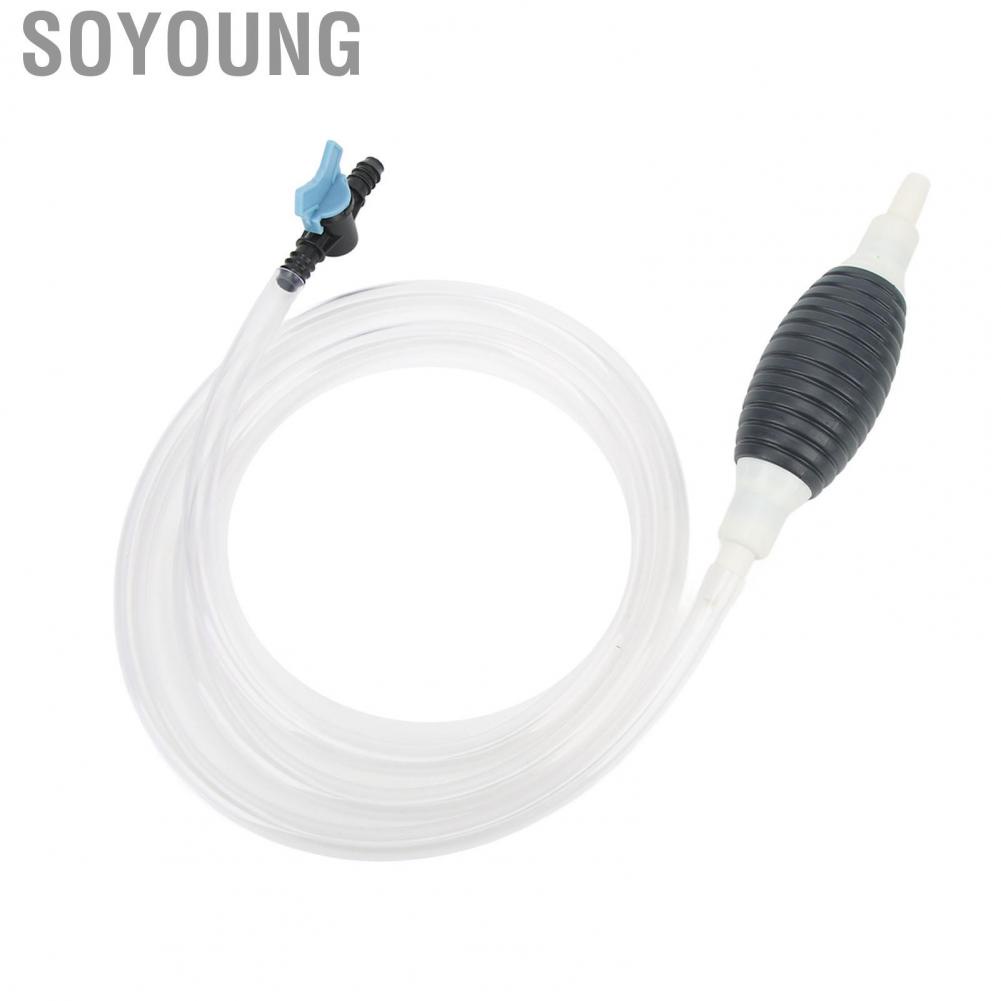 Soyoung Hand Siphon Pump Adjustable Water Flow Universal Temperature Resistant  Transfer Rubber for Diesel Gasoline