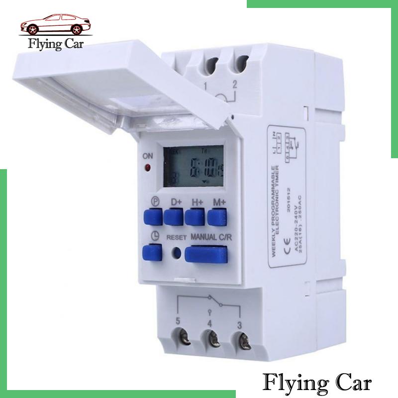 Công Tắc Hẹn Giờ Màn Hình LCD 220V 16A Din