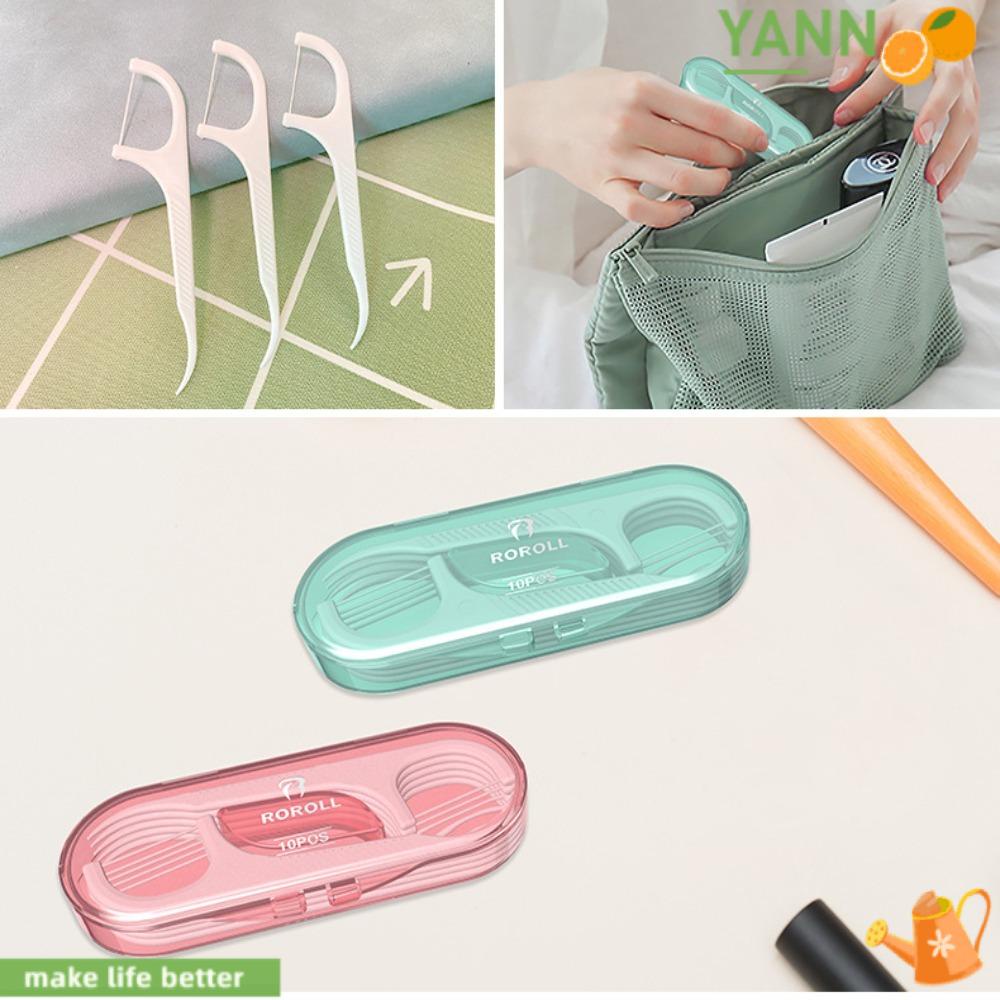 YANN1 Hộp Đựng Tăm Xỉa Răng 5 Hộp Bằng Nhựa Màu Xanh Lá / Hồng Tiện Dụng Mang Theo Du Lịch