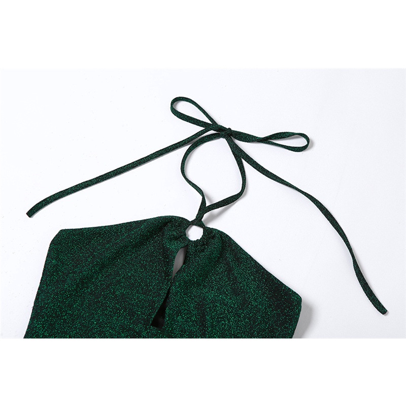 Đầm Hai Dây Hở Lưng Gợi Cảm Lấp Lánh Dành Cho Nữ