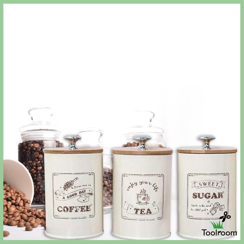 Set 3 Hũ Đựng Hạt Cà Phê / Đường Tiện Dụng Cho Nhà Bếp