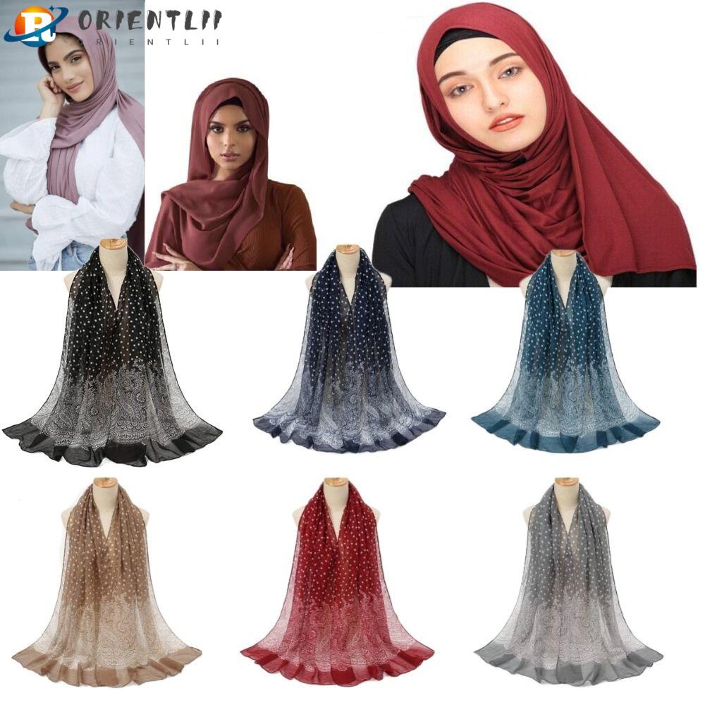 ORIENTLII Khăn Trùm Đầu Phong Cách Sang Trọng Cho Nữ