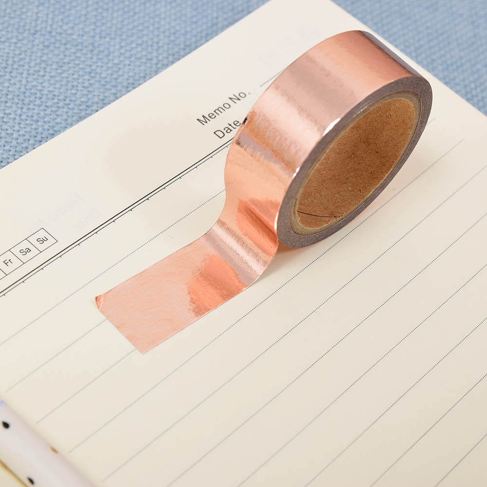 Cuộn Băng Washi Màu Vàng / Bạc Dùng Trang Trí Sổ Tay DIY