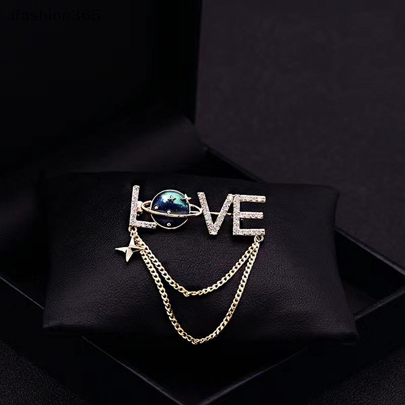 1 Huy Hiệu Cài Áo Hình Chữ ifashion365 Đính Đá Thời Trang Dành Cho Nữ