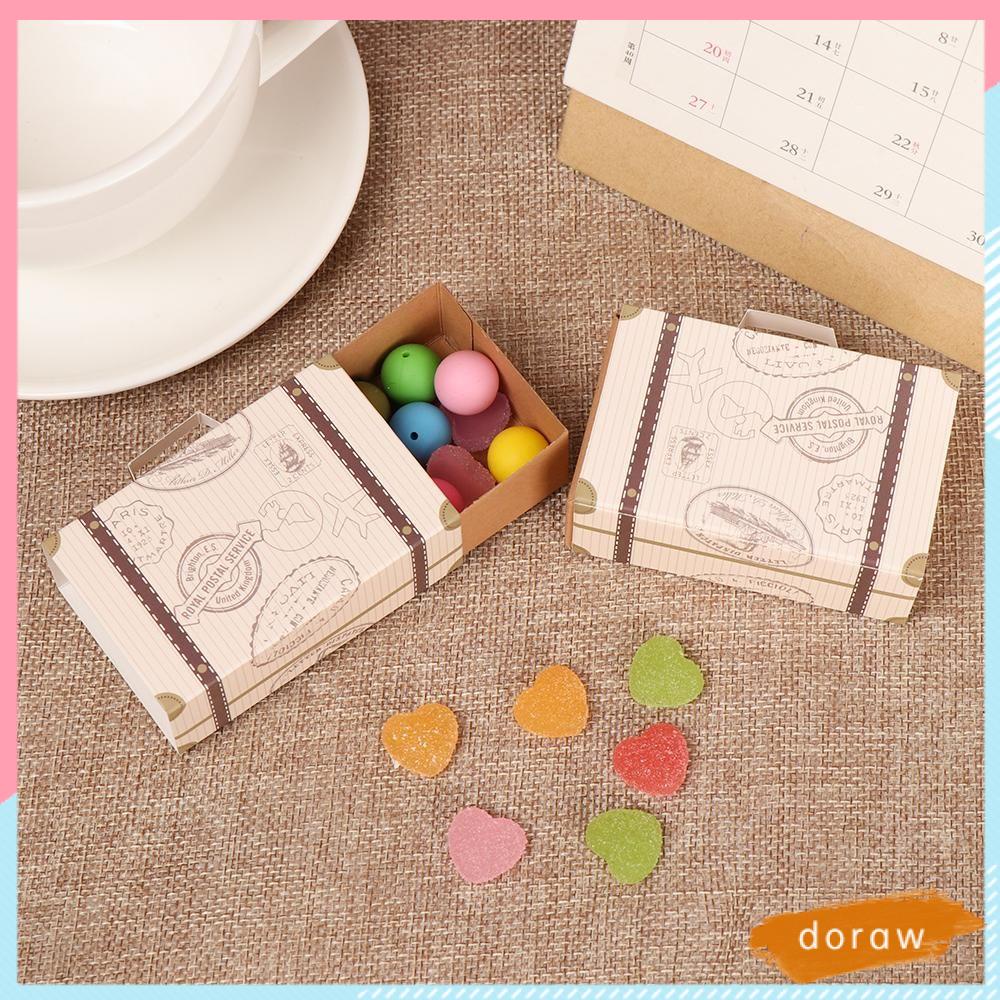 DORAW Set 10 / 20 Hộp Kẹo Mini Phong Cách Cổ Điển