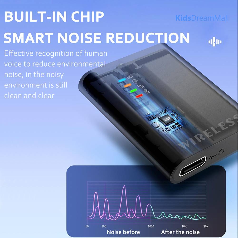 Micro Cài Áo Không Dây 2.4G Ghi Âm Video 1 Đến 2