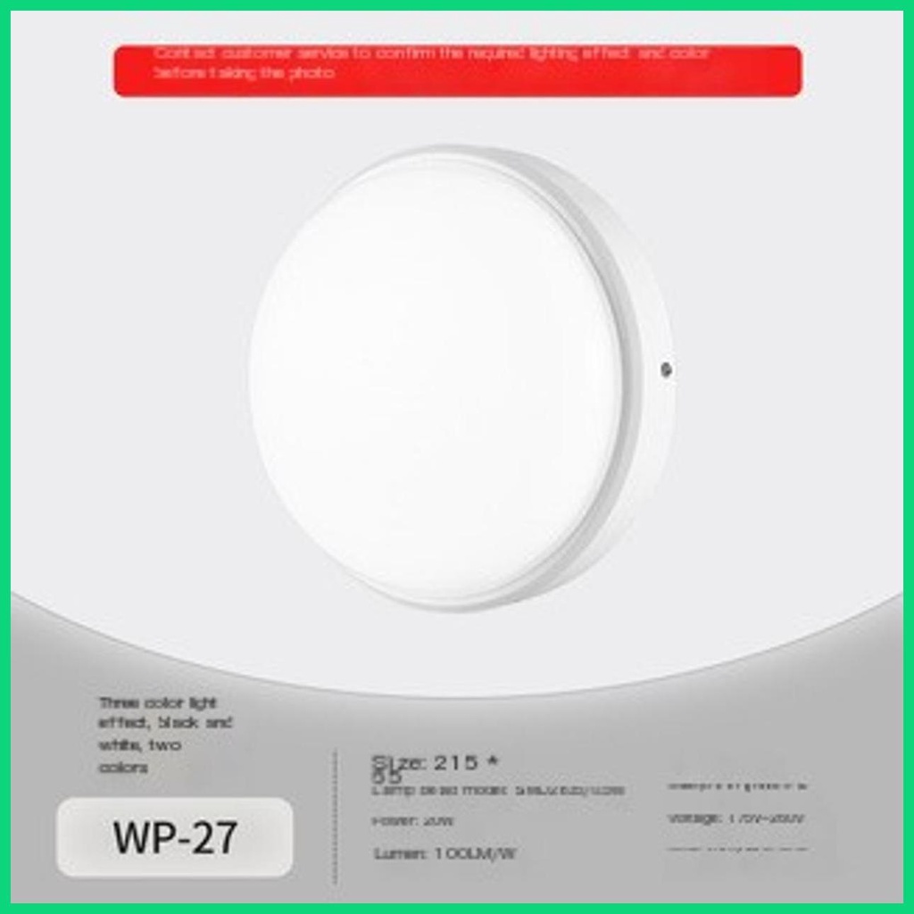 Ốp Đèn LED IP65 Chống Nước Chống Ẩm Và Côn Trùng Thiết Kế Đơn Giản Dùng Ngoài Trời