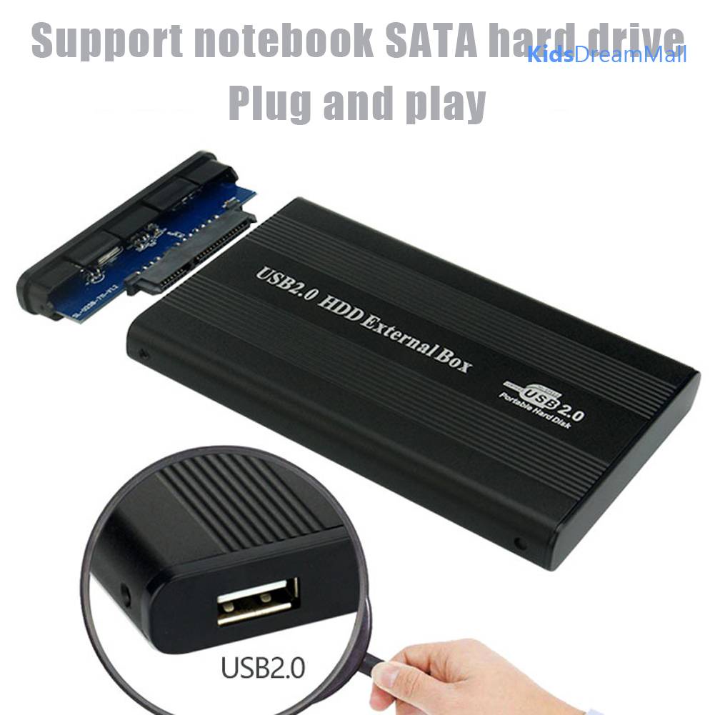 Vỏ Ổ Cứng Ngoài SATA USB2.0 2.5 inch Bằng Hợp Kim Nhôm Ốp