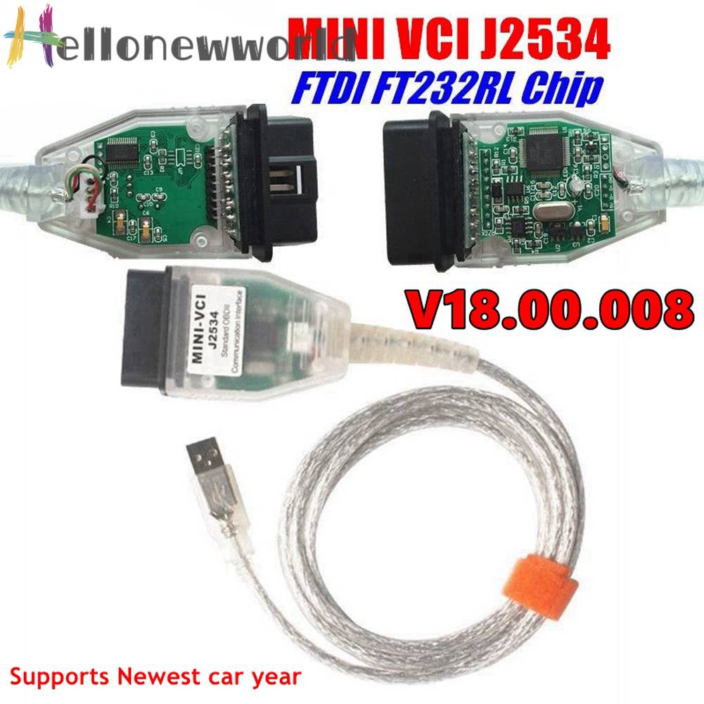 Dây Cáp MINI VCI J2534 Đa Ngôn Ngữ Cho Toyota TIS