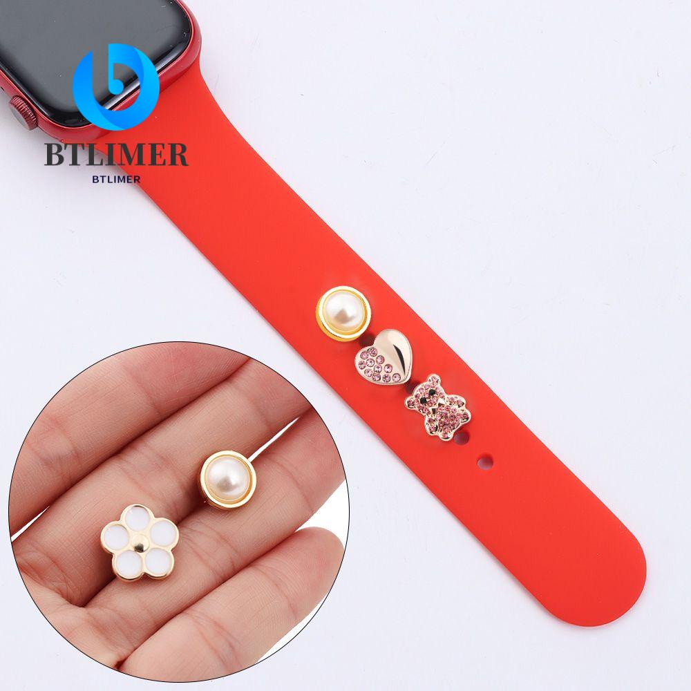 BTLIMER Vòng Tay Cao Su Silicone Đính Đinh Tán Kim Loại DIY