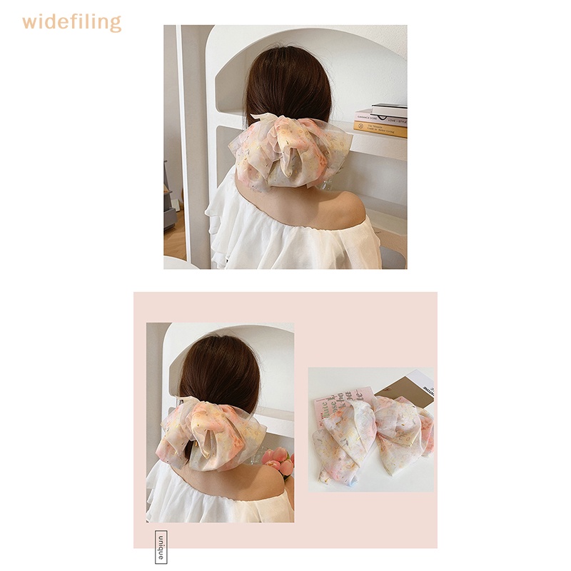 Kẹp Tóc Hoa Lớn Bằng Vải Chiffon Mềm Mại Thời Trang Cho Nữ