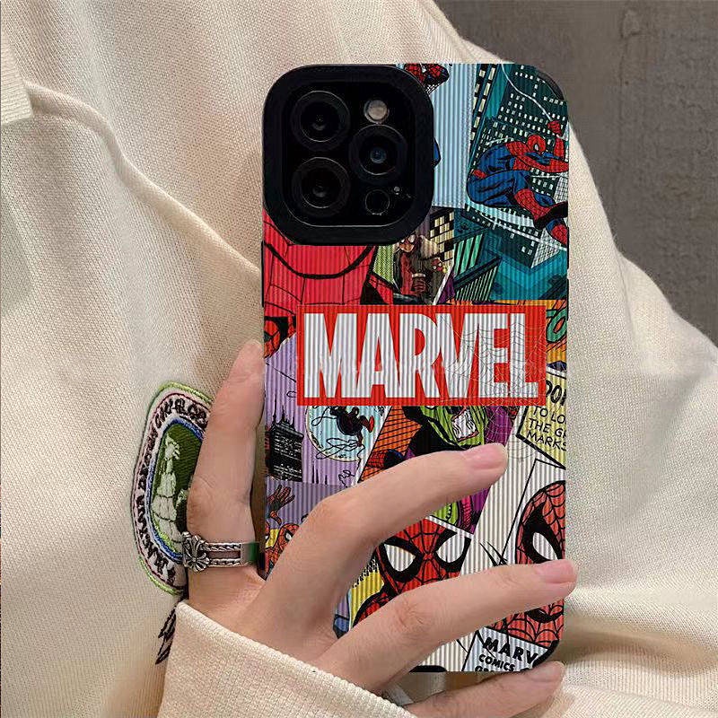 Comic Spider-Man American Phone Case for Apple 6/7/8/11/12/13/12 Pro Max SVbC