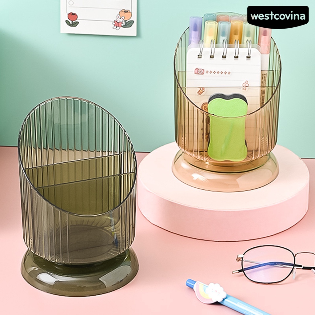 [WSTN]✎Hộp Đựng Bút Bằng Acrylic Trong Suốt Sức Chứa Lớn Tiện Dụng Cho Trường Học / Văn Phòng