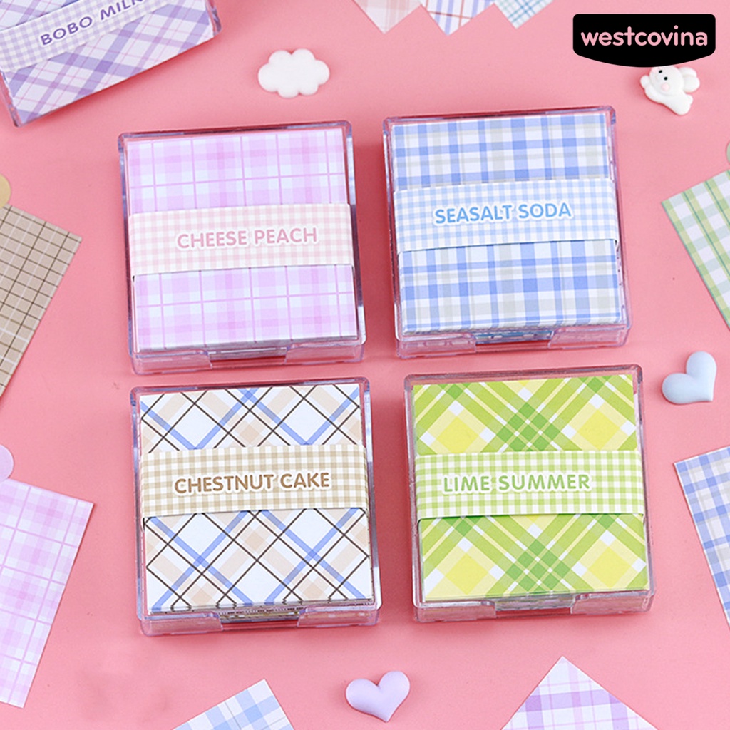 [WSTN]✎200 Giấy Ghi Chú Nhiều Màu Sắc Không Dính Có Thể Tái Sử Dụng