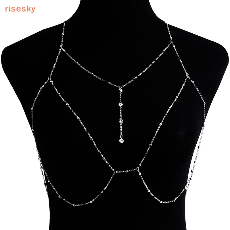 [risesky] Vòng cổ Cơ Thể Dạng Chuỗi Trang Sức Quyến Rũ Cho Nữ Dự Tiệc Cưới
