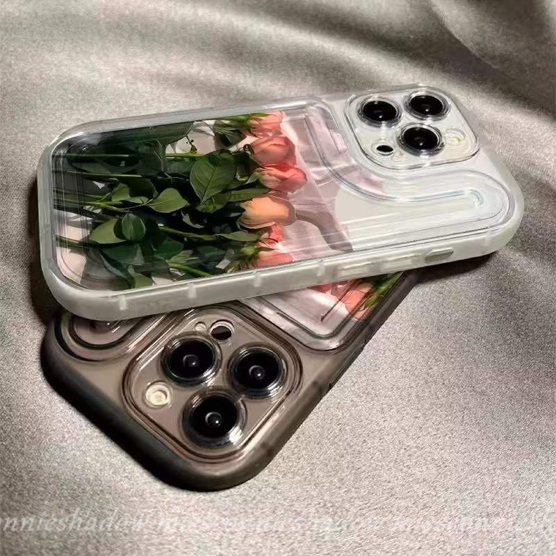 Ốp Điện Thoại Tpu Chống Sốc Họa Tiết Hoa Hồng Cho IPhone XR 11 7 8 Plus 13 12 14 Pro MAX 7plus X XS MAX SE 2020