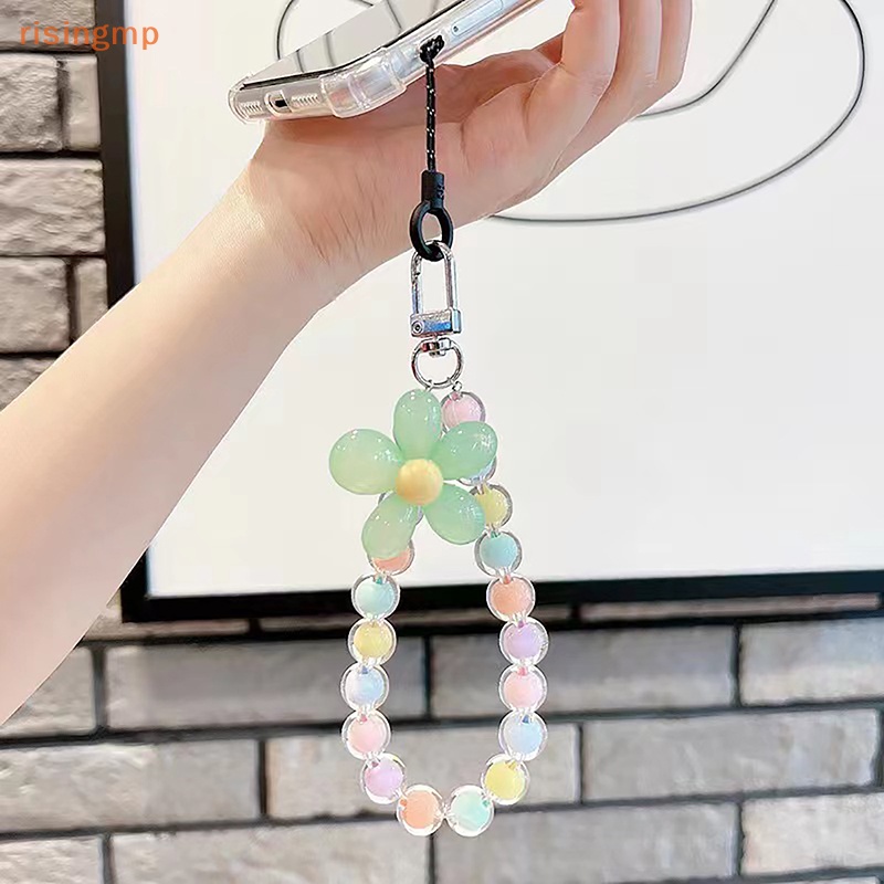 1 Dây Đeo Điện Thoại Xỏ Hạt Pha Lê Handmade Thời Trang