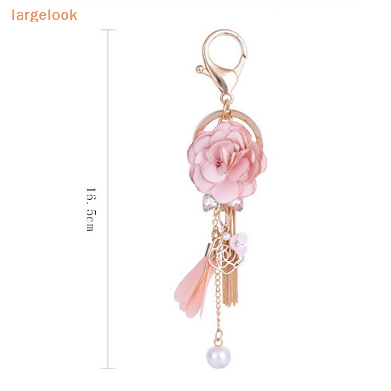 Móc Khóa Hình Bông Hoa Phối Núm Tua Thời Trang