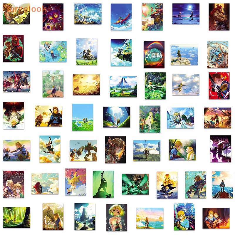 Bộ 50 Miếng Dán Hình The Legend of Zelda Chống Thấm Nước Trang Trí Sổ Tay DIY