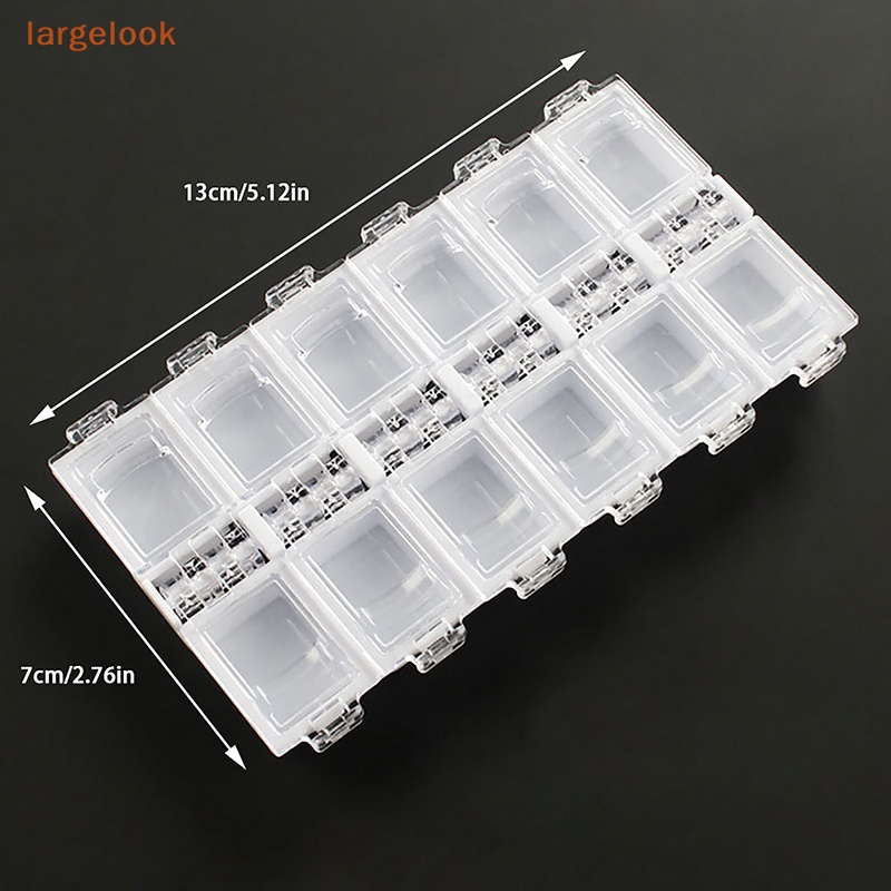 1 Hộp Đựng Phụ Kiện Trang Trí Móng Tay 12 Ngăn Tiện Dụng