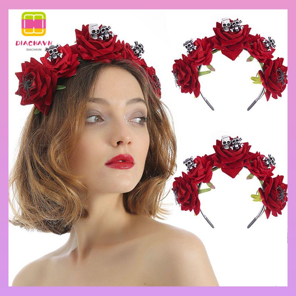 DIACHAVN Vòng Hoa Đội Đầu Hóa Trang Halloween