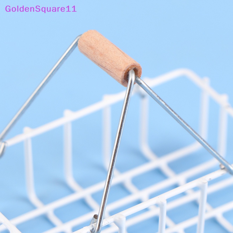 Giỏ Mua Sắm Mini Bằng Kim Loại Màu Vàng Kim 1: 12 Trang Trí Nhà Búp Bê