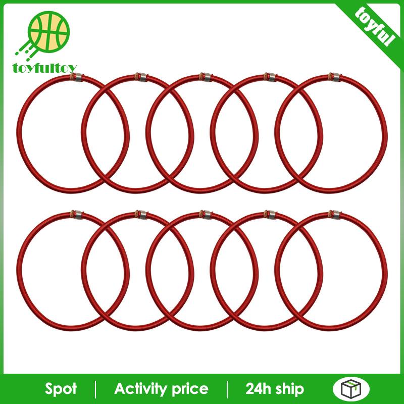 Set 10 Dây Thừng Co Giãn Bằng Nhôm Độ Đàn Hồi Cao Hỗ Trợ Luyện Tập Thể Hình