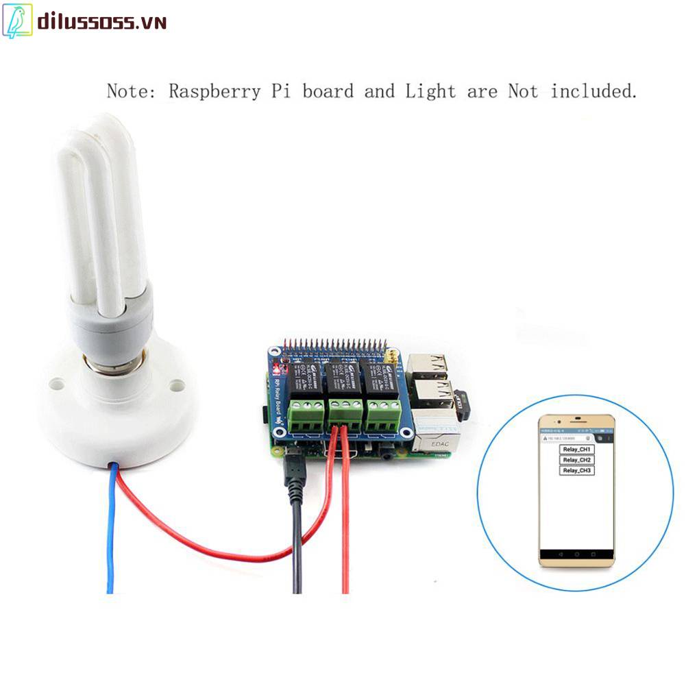 Bảng Mạch Mở Rộng 3 Kênh GPIO Dành Cho Raspberry Pi 3 Model B