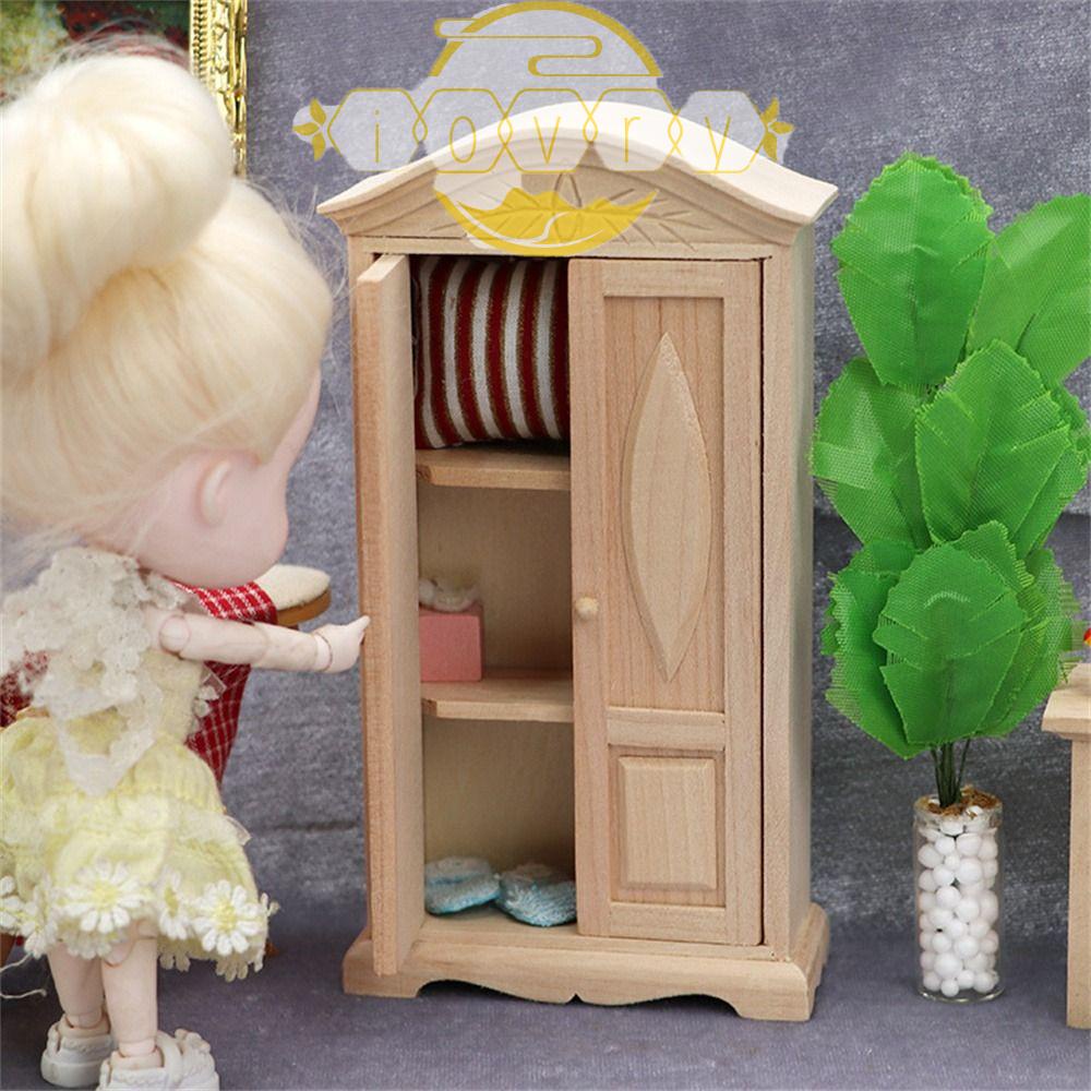 IVORY Mô Hình Tủ Quần Áo Đồ Chơi Phong Cách Cổ Điển Trang Trí Nhà Búp Bê