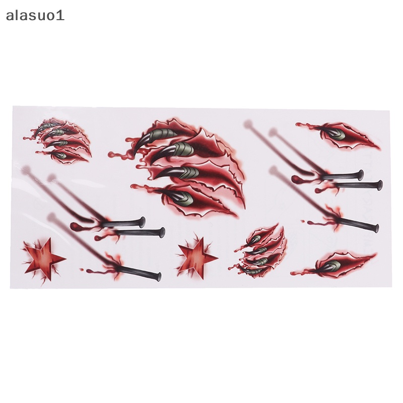 Bộ 11 Hình Xăm Dán Vết Sẹo Hóa Trang Zombies Dịp Halloween  [VN] [VN]